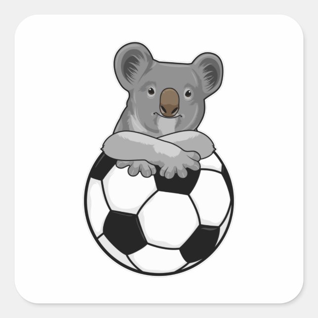 Adesivo Quadrado Koala at Soccer Sports (Frente)