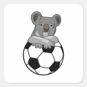 Adesivo Quadrado Koala at Soccer Sports