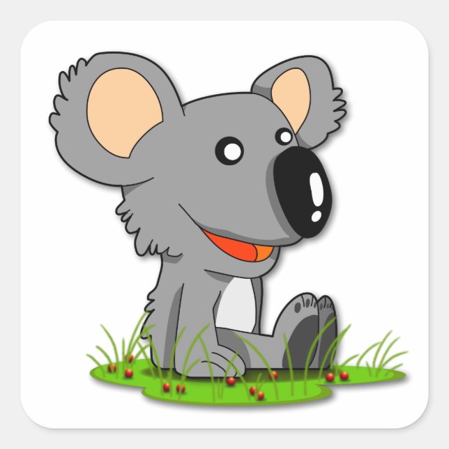 Adesivo Quadrado Koala Bear Sticker (Frente)