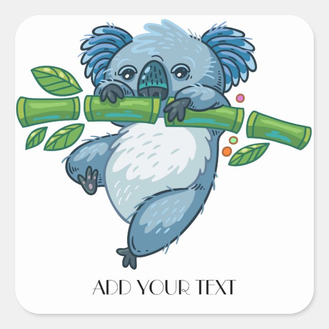 Adesivo Quadrado Koala Cuties (Frente)
