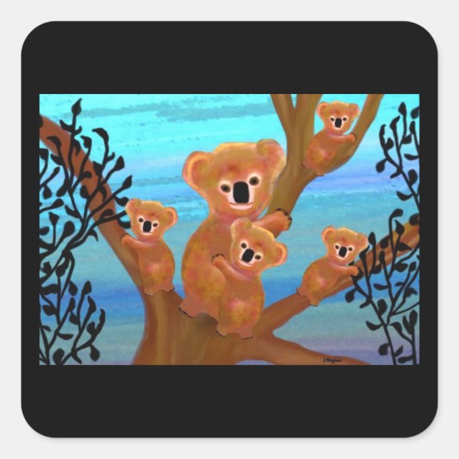 Adesivo Quadrado Koala Love Stickers (Frente)
