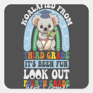 Adesivo Quadrado Koalaard do 3º ano, veja Koala do 4º ano