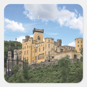 Adesivo Quadrado Koblenz, Alemanha, Castelo Stolzenfels, Palácio