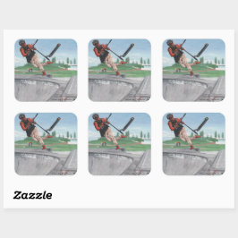 Adesivo Quadrado Kobold Patinete Tricks Fantasy Art Square Stickers