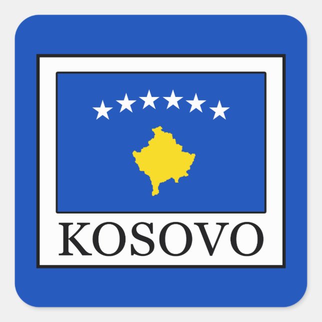 Adesivo Quadrado Kosovo (Frente)