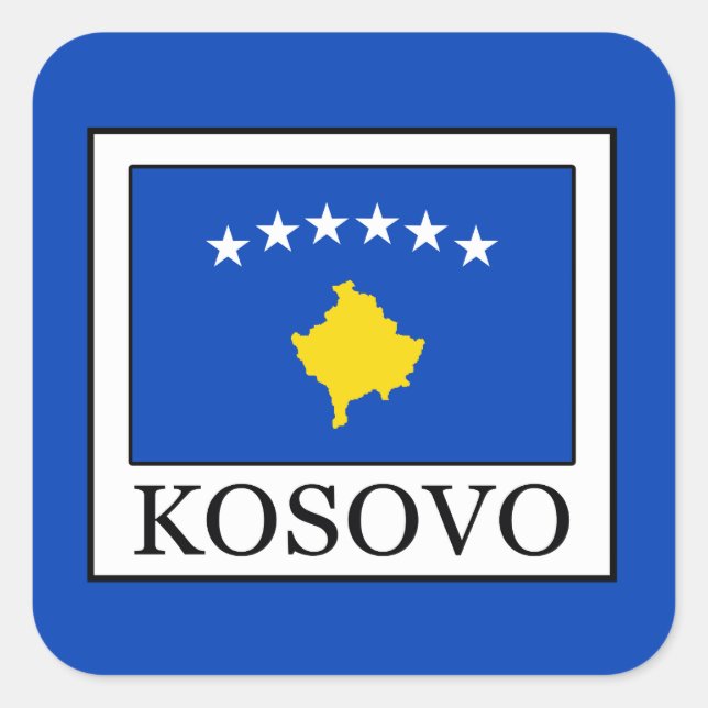 Adesivo Quadrado Kosovo (Frente)