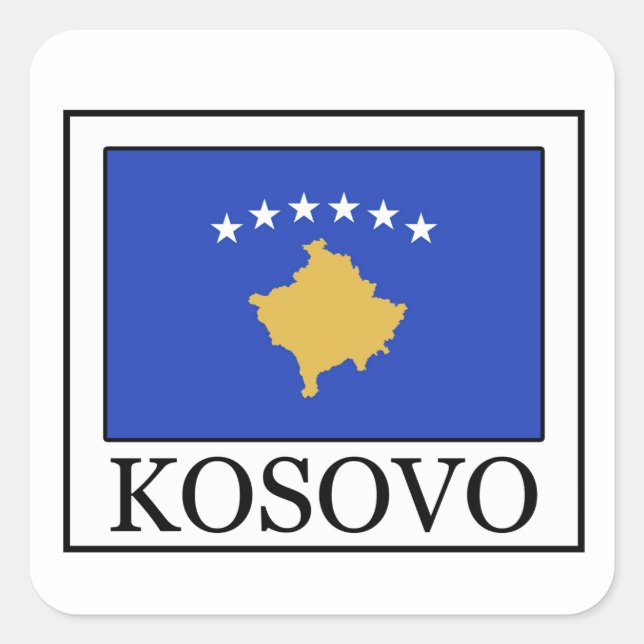 Adesivo Quadrado Kosovo (Frente)