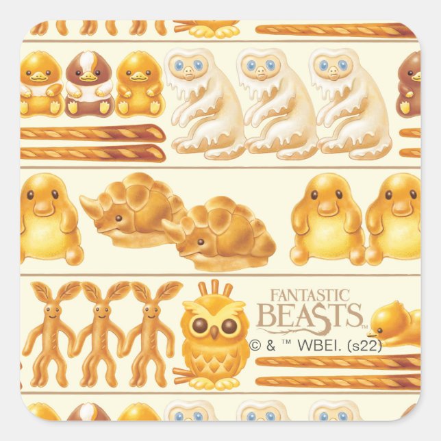 Adesivo Quadrado Kowalski Bakery Rows of Treats Pattern (Frente)
