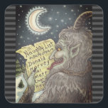 ADESIVO QUADRADO KRAMPUS NAUGHTHT CHILDREN LIST CHRISTMAS STICKERS<br><div class="desc">QUEM ESTÁ NA SUA LISTA ESTE ANO? Folha,  Quadrado,  Filtro de Cor,  Cinza Preta/Escura,  Borda da Canela Adorinha...  Procure Itens Correspondentes Susan Brack Design</div>