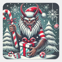 Adesivo Quadrado Krampus Sticker
