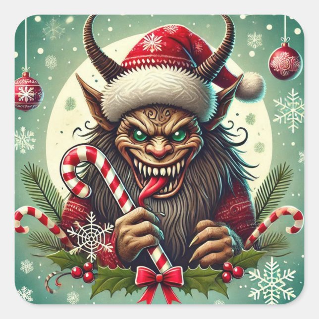 Adesivo Quadrado Krampus Sticker (Frente)