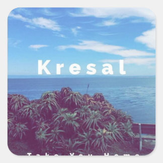 Adesivo Quadrado Kresal Leve-o para casa.