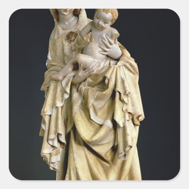 Adesivo Quadrado Krumauer Madonna, c.1400 (Frente)