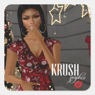 Adesivo Quadrado Krush Graphix de Ahsek Novel Stickers 53