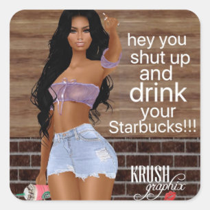 Adesivo Quadrado Krush Graphix, por Ahsek Novel Stickers 16