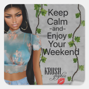 Adesivo Quadrado Krush Graphix, por Ahsek Novel Stickers 25