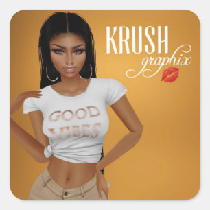Adesivo Quadrado Krush Graphix, por Ahsek Novel Stickers 29