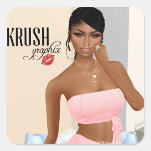 Adesivo Quadrado Krush Graphix, por Ahsek Novel Stickers 33