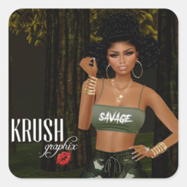 Adesivo Quadrado Krush Graphix, por Ahsek Novel Stickers 41