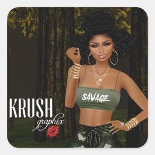 Adesivo Quadrado Krush Graphix, por Ahsek Novel Stickers 41