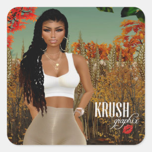 Adesivo Quadrado Krush Graphix, por Ahsek Novel Stickers 42