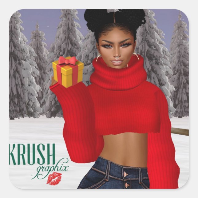 Adesivo Quadrado Krush Graphix, por Ahsek Novel Stickers 48 (Frente)