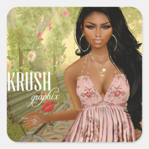 Adesivo Quadrado Krush Graphix, por Ahsek Novel Stickers 54