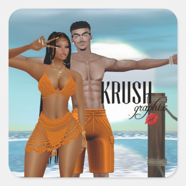 Adesivo Quadrado Krush Graphix, por Ahsek Novel Stickers 63 (Frente)