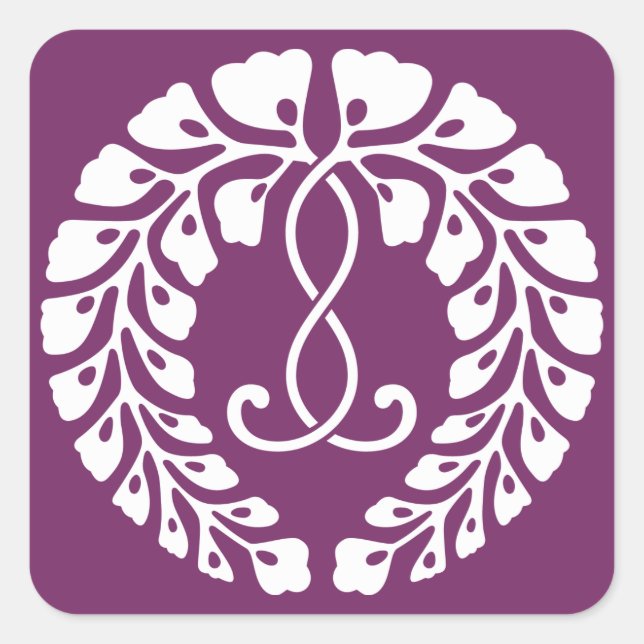 Adesivo Quadrado Kujo Wisteria (Frente)