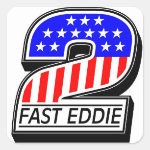 Adesivo Quadrado Kustom 2 Eddie rápido todo o decalque americano