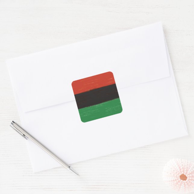 Adesivo Quadrado Kwanzaa Colors (Envelope)