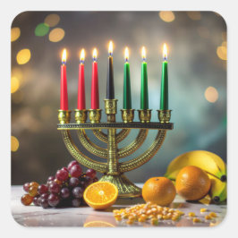 ADESIVO QUADRADO KWANZAA - KINARA - 