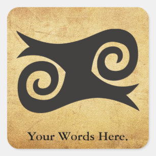 Adesivo Quadrado KWATAKYE ATIKO - Símbolo da bravura e da falta de 