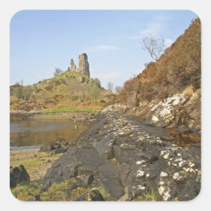 Adesivo Quadrado Kyfalin, Escócia. As ruínas antigas de