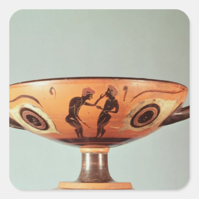 Adesivo Quadrado Kylix preto, c.580-525 BC (Frente)