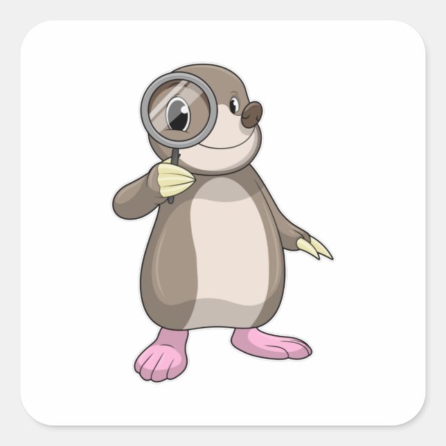 Adesivo Quadrado Lã com Lente de Ampliação (Frente)