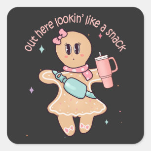 Adesivo Quadrado Lá Fora, Parece Um Invólucro - Bolo De Árvore De N