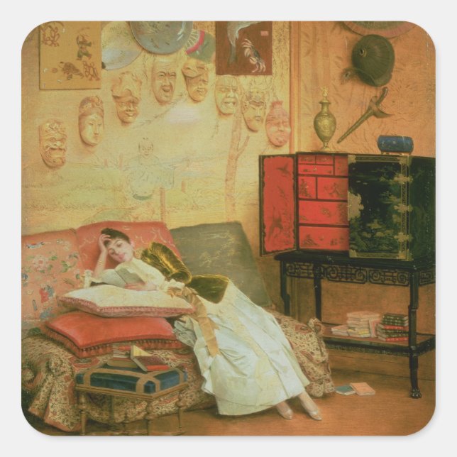 Adesivo Quadrado La Liseuse (Frente)