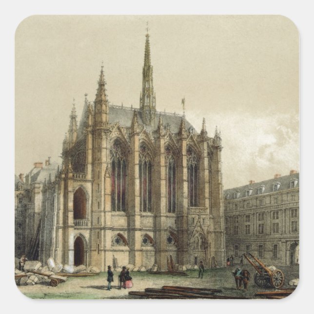 Adesivo Quadrado La Sainte Chapelle, Paris (Frente)