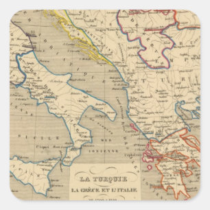 Adesivo Quadrado La Turquie, la Grece e l'Italie de 1700 um 1840