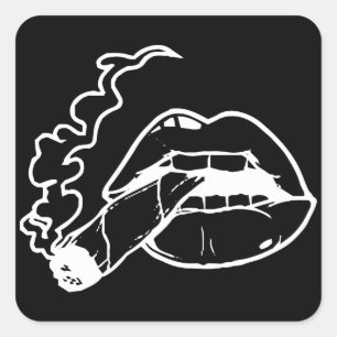 Adesivo Quadrado Lábios De Disco Conjuntos, Semanação De Lábios