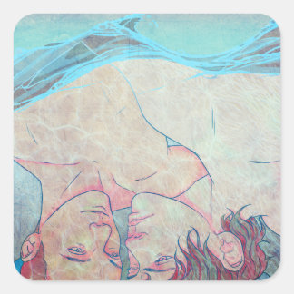 Adesivo Quadrado Lábios soltos