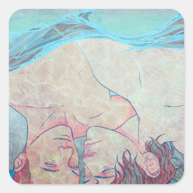 Adesivo Quadrado Lábios soltos (Frente)