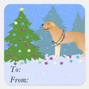 Adesivo Quadrado Laboratório Amarelo na Floresta Decorando Árvore d