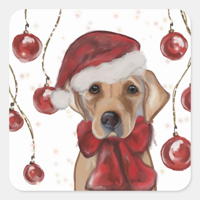 ADESIVO QUADRADO LABRADOR RETRIEVER  (Frente)