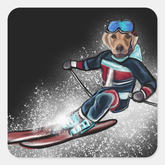 ADESIVO QUADRADO LABRADOR RETRIEVER  (Frente)