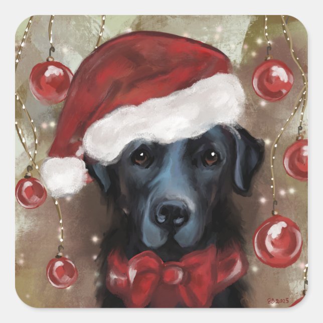 Adesivo Quadrado Labrador Retriever  (Frente)