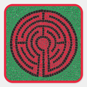 Adesivo Quadrado LABYRINTH IX Vinhetas grandes quadradas
