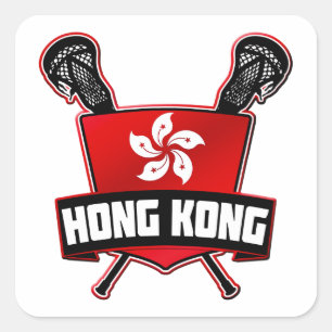 Adesivo Quadrado Lacrosse de Hong Kong