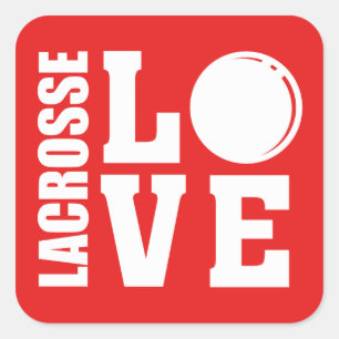 Adesivo Quadrado Lacrosse Love